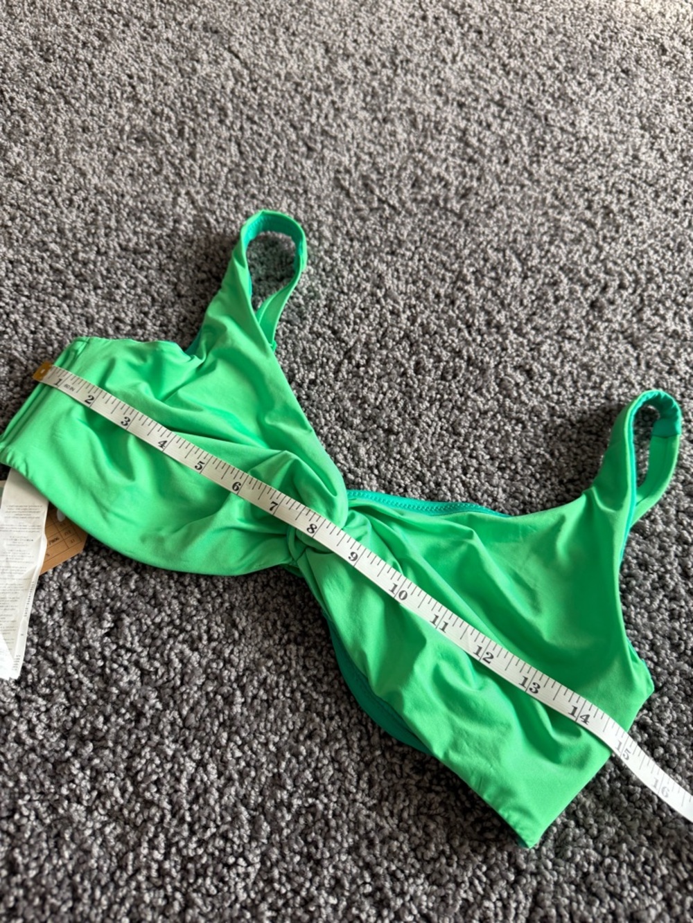 Calzedonia Green Bikini Top XL 40 Underwire Twist Front NWT Adjustable - Picture 8 of 9